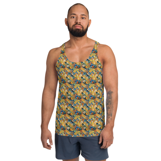 Men's Tank Top - Whimsical Feline Dance