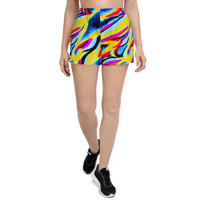 Women’s Athletic Shorts - Electric Dreamscape