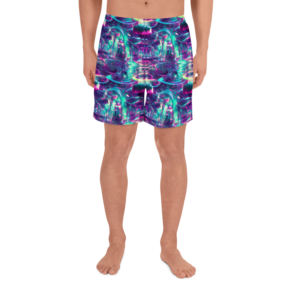 Men's Athletic Shorts - Synthwave Surge