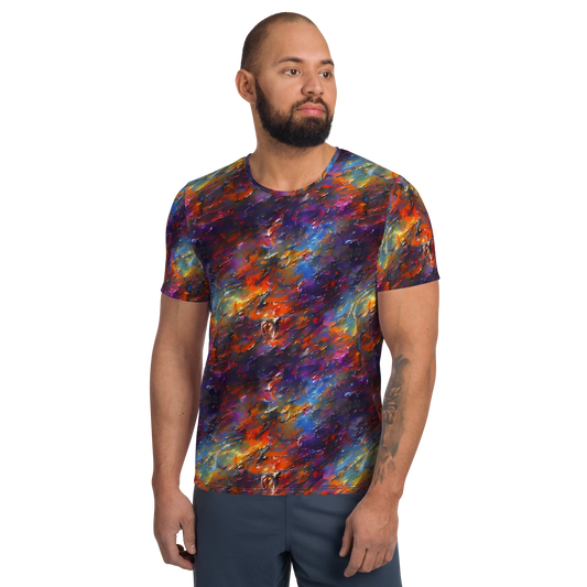 Men's Athletic T-Shirt - Auroral Ripples