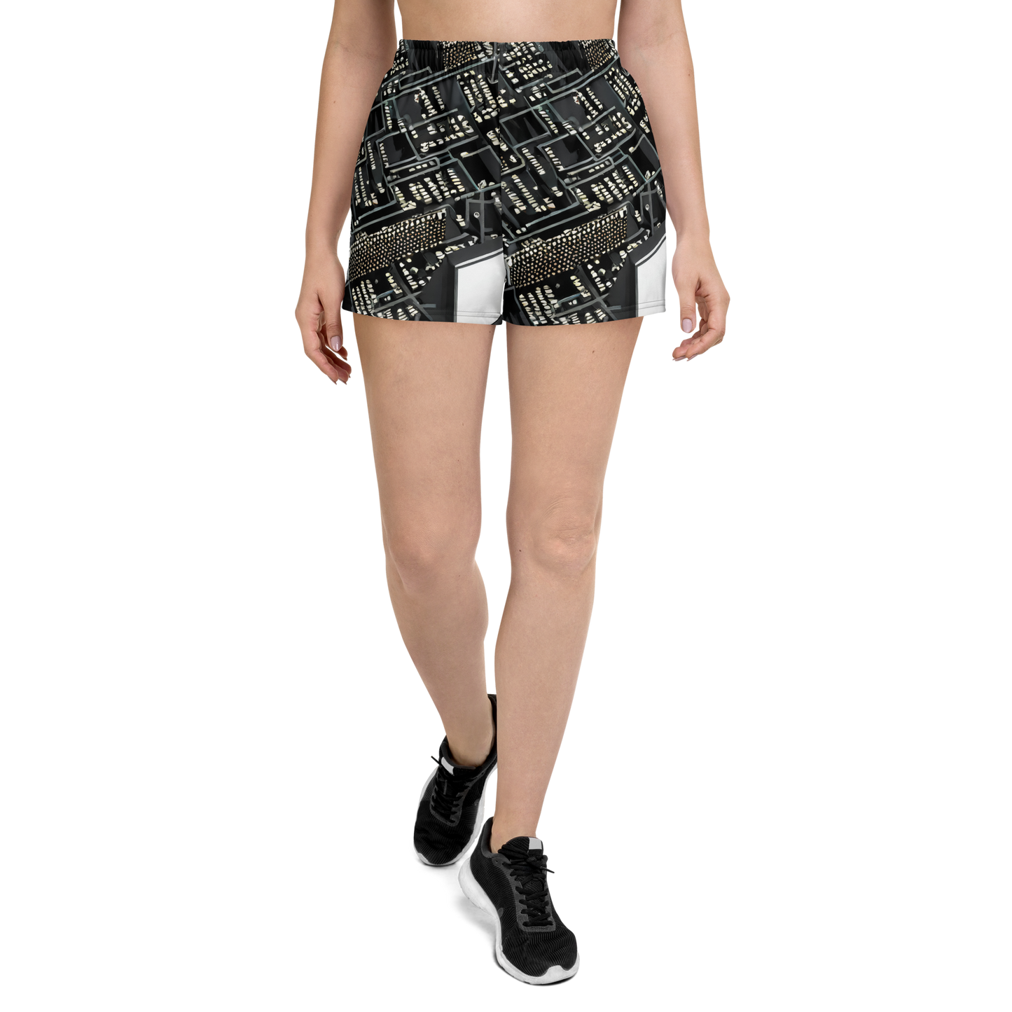 Women’s Athletic Shorts - Electro Essence