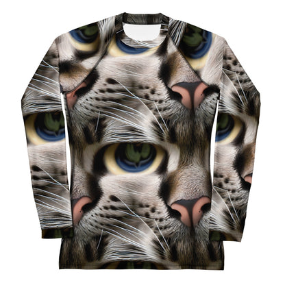 Women's Rash Guard - Feline Mirage