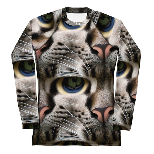 Women's Rash Guard - Feline Mirage