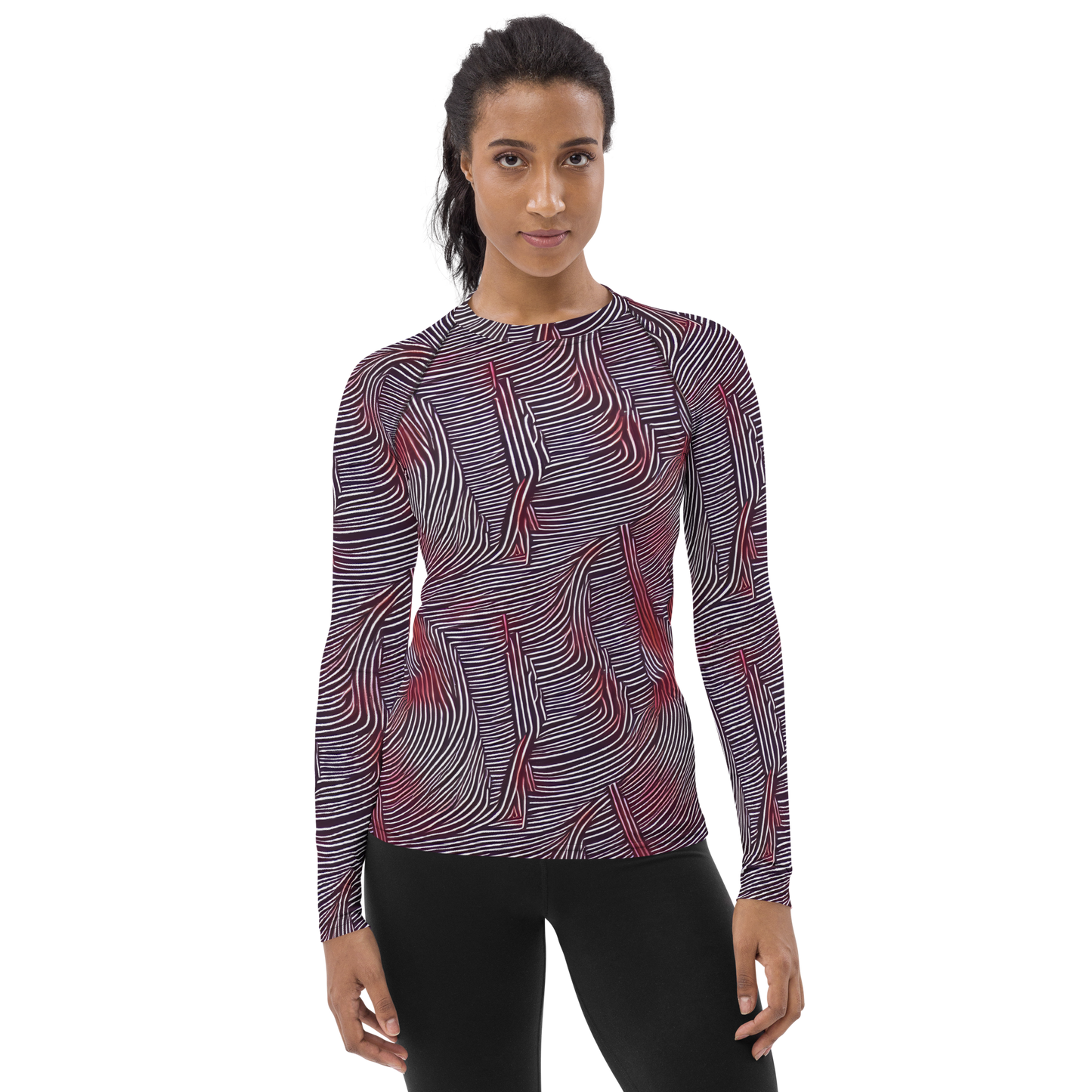 Women's Rash Guard - Nebula Waves