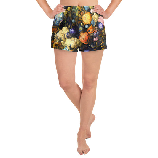 Women’s Athletic Shorts - Baroque Blossom