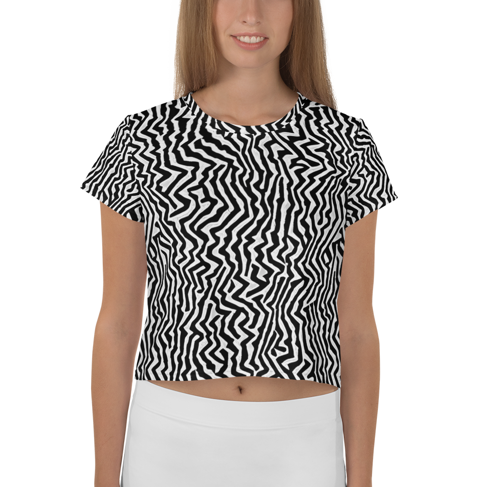 Women's Crop Tee - Static Swirl