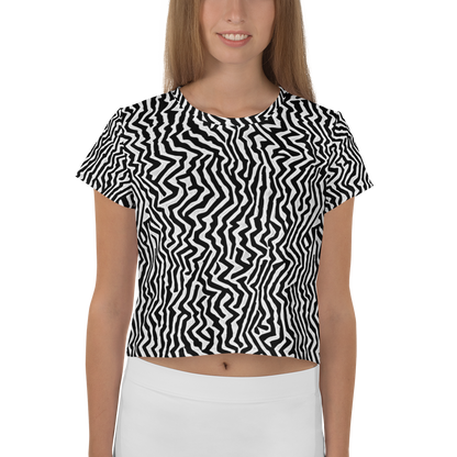 Women's Crop Tee - Static Swirl