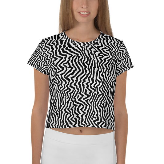 Women's Crop Tee - Static Swirl