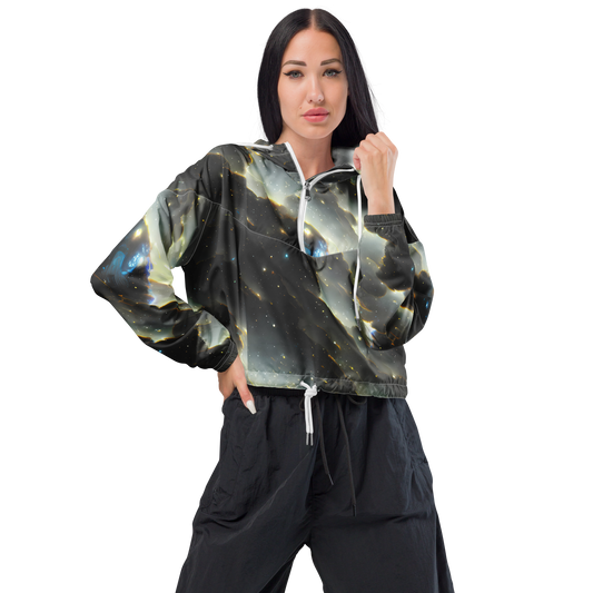 Women's Cropped Windbreaker - Rutkowski Nebula