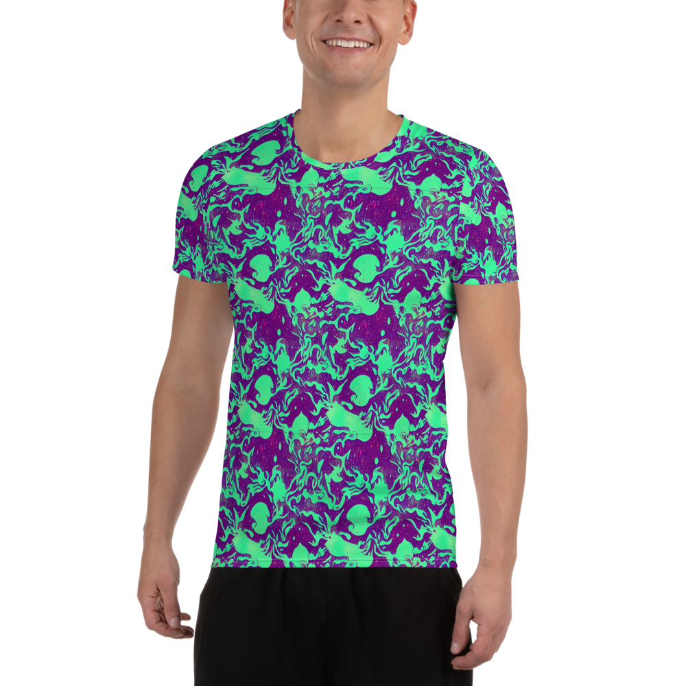 Men's Athletic T-Shirt - Alien Ripples