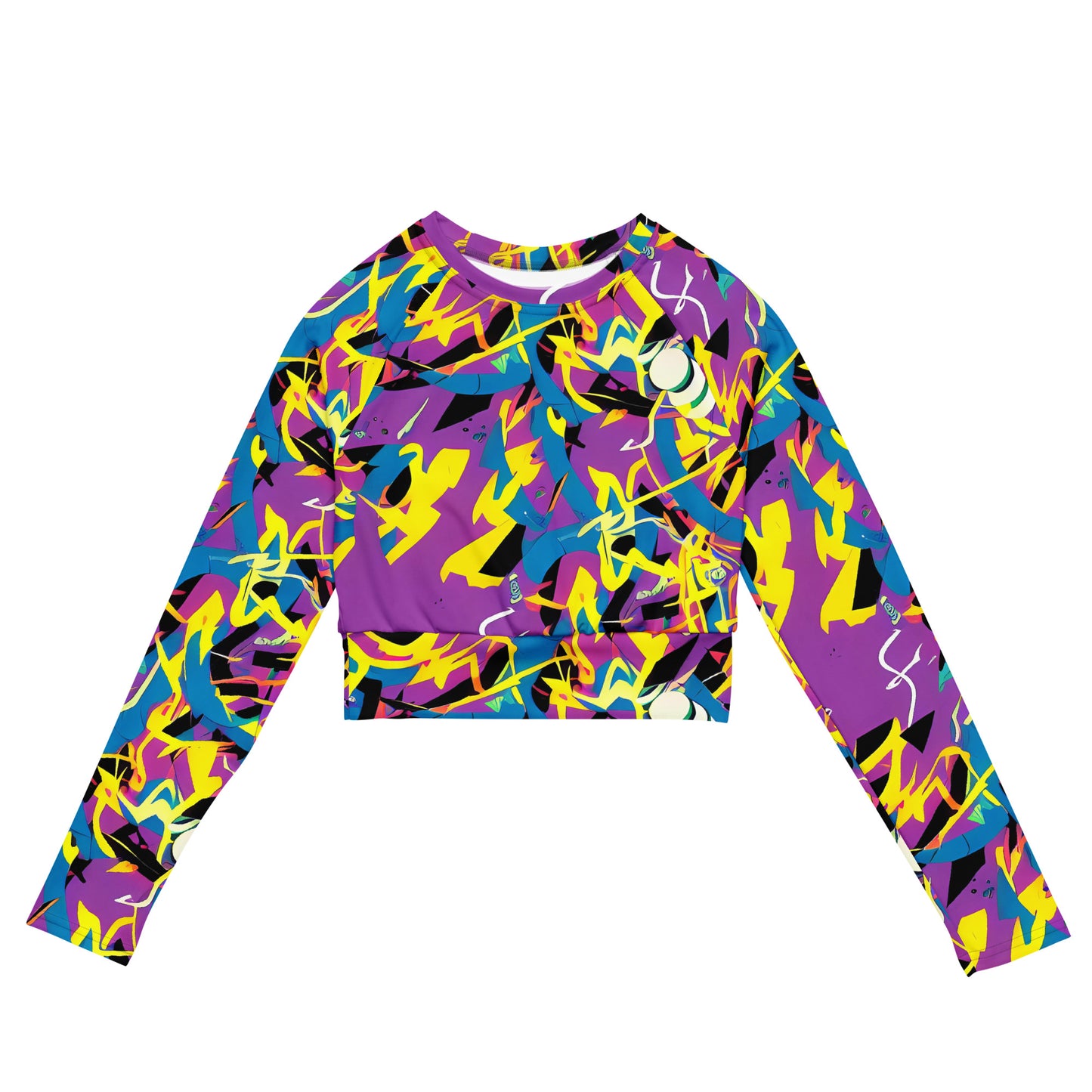 Long Sleeve Crop Top - Galactic Sprawl