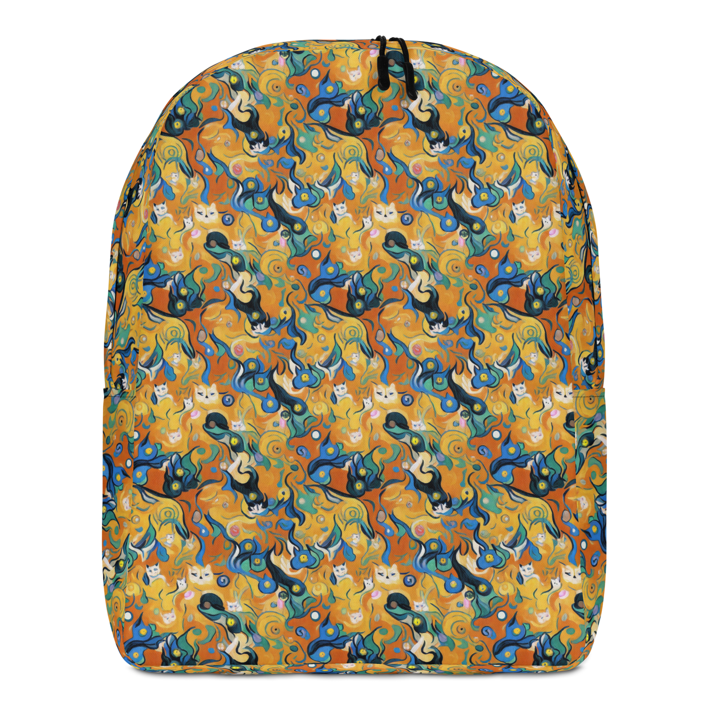 Minimalist Backpack - Whimsical Feline Dance