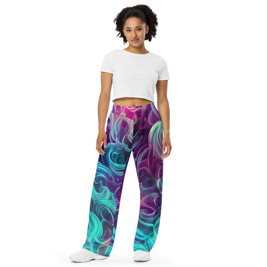 Wide-Leg Pants - Galactic Bloom