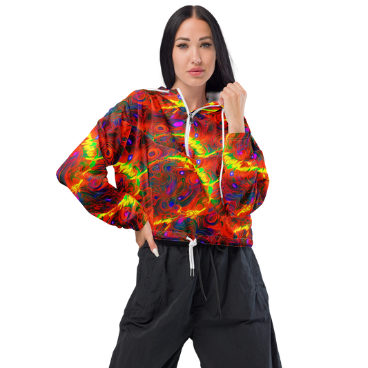 Women's Cropped Windbreaker - Blampied Blaze