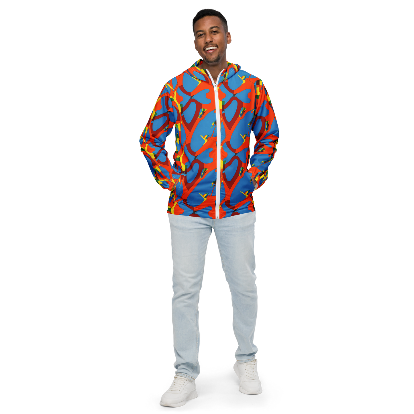 Men's Windbreaker - Fire Ocean Fusion