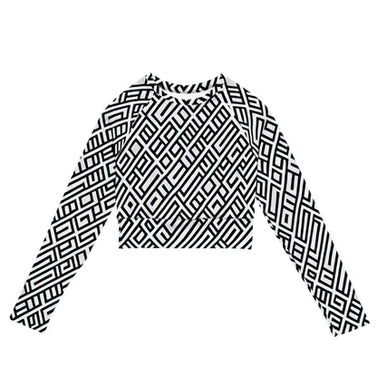 Long Sleeve Crop Top - Fashionable, Psychedelic Deep Space, Howard Butterworth, Francois Bocion