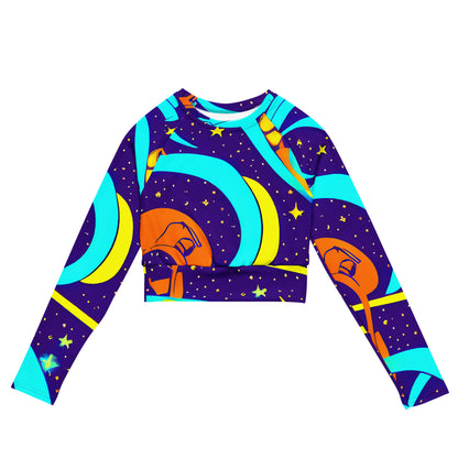Long Sleeve Crop Top - Stellar Swirl