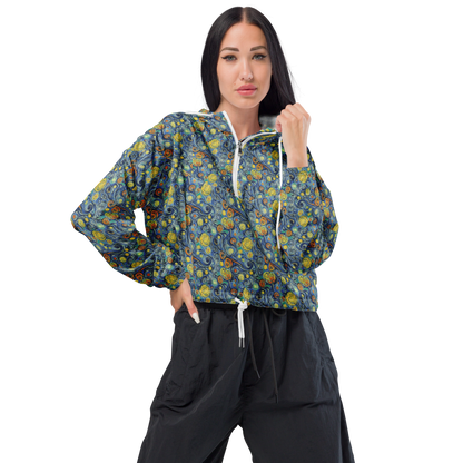 Women's Cropped Windbreaker - Lucent Harmony