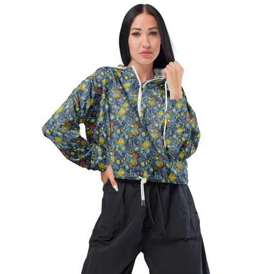 Women's Cropped Windbreaker - Lucent Harmony