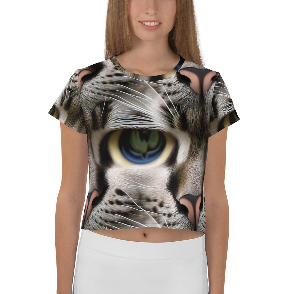 Crop Tee - Feline Mirage