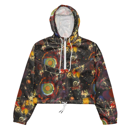 Women's Cropped Windbreaker - Lunar Funk