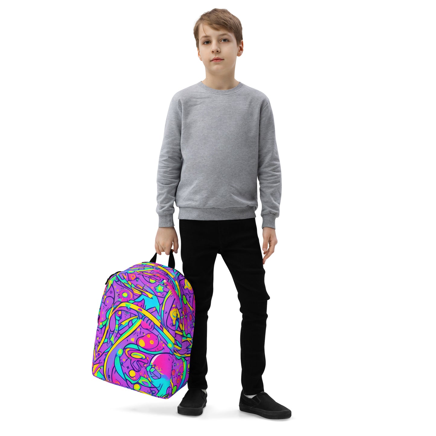 Minimalist Backpack - Neon Galaxy Whirl