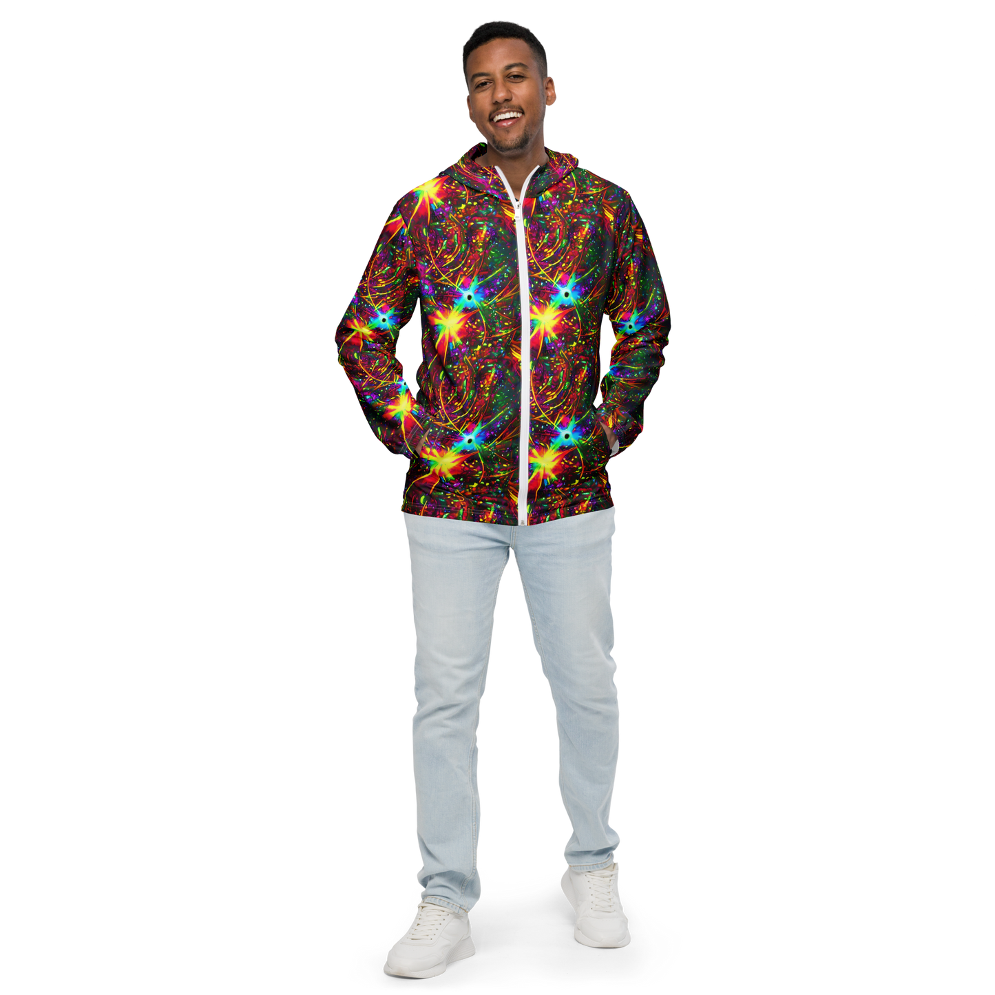 Men's Windbreaker - Stellar Burst