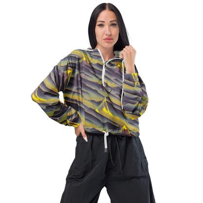 Women's Cropped Windbreaker - Surreal Summit