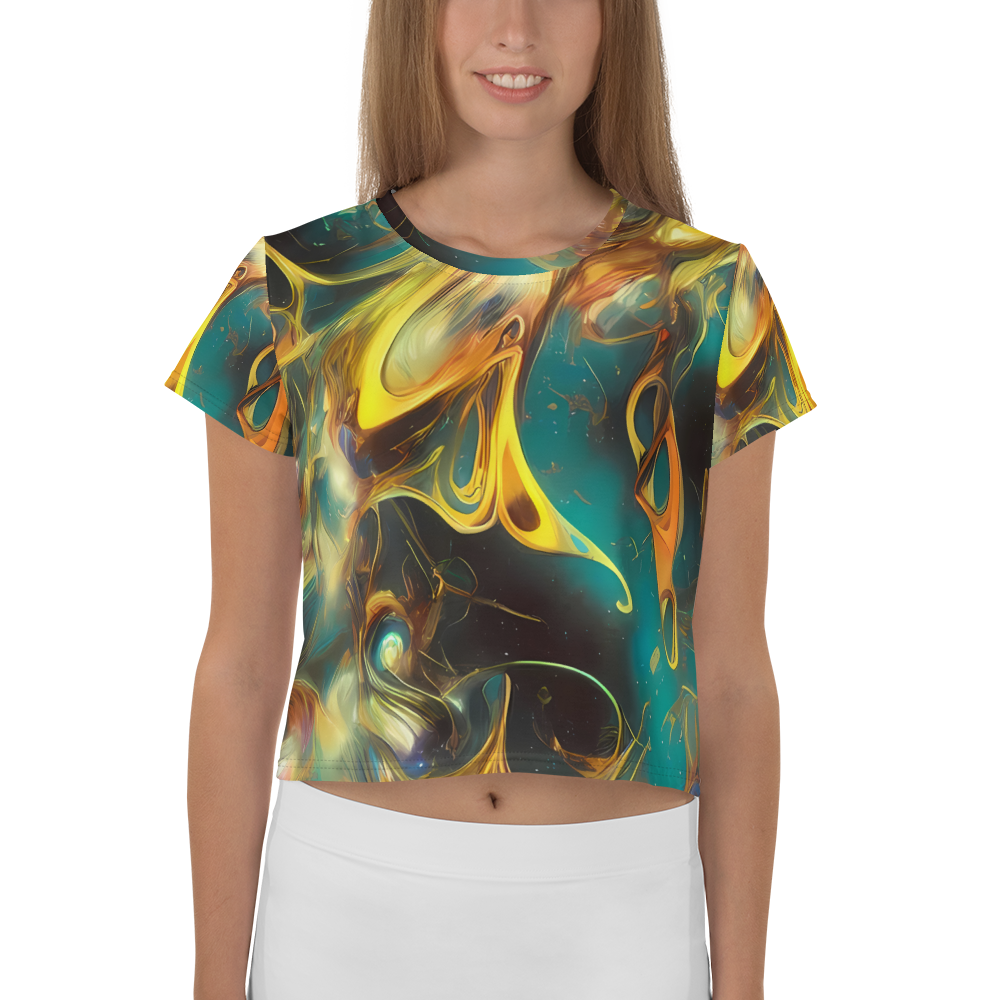 Women's Crop Tee - Elegant Whirl