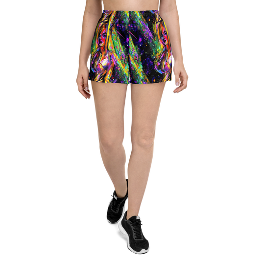 Women’s Athletic Shorts - Galactic Flamenco