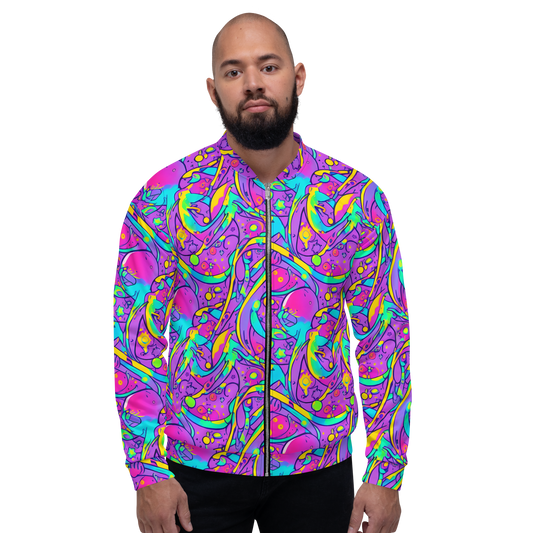 Bomber Jacket - Neon Galaxy Whirl