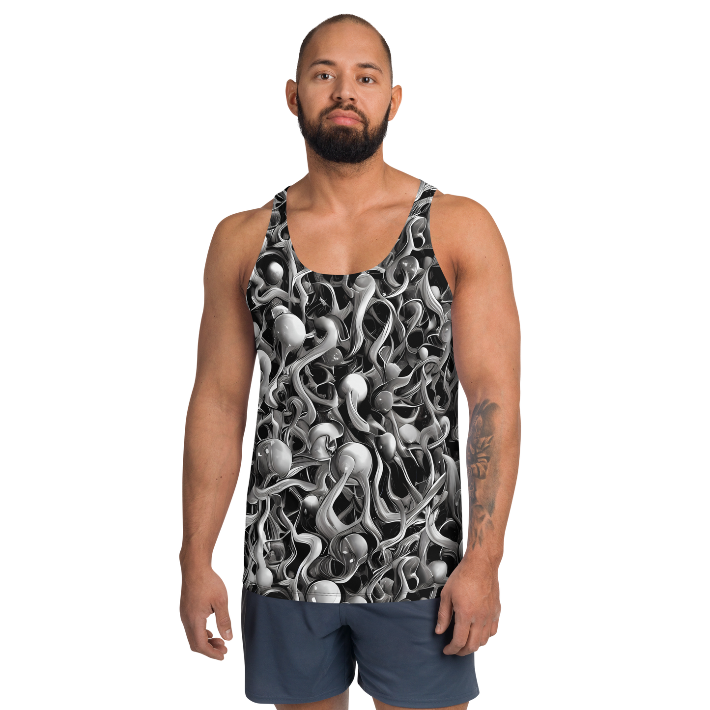 Men's Tank Top - Fluid Monochrome