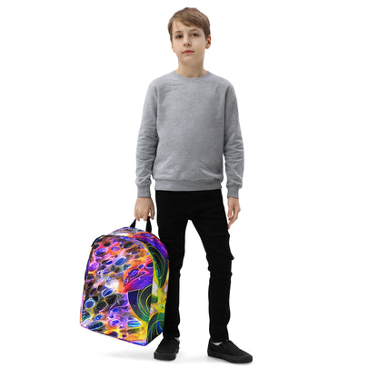 Minimalist Backpack - Neon Orbits