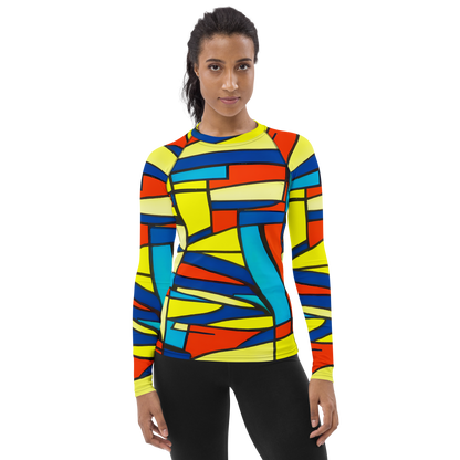 Women's Rash Guard - Neon Fractals