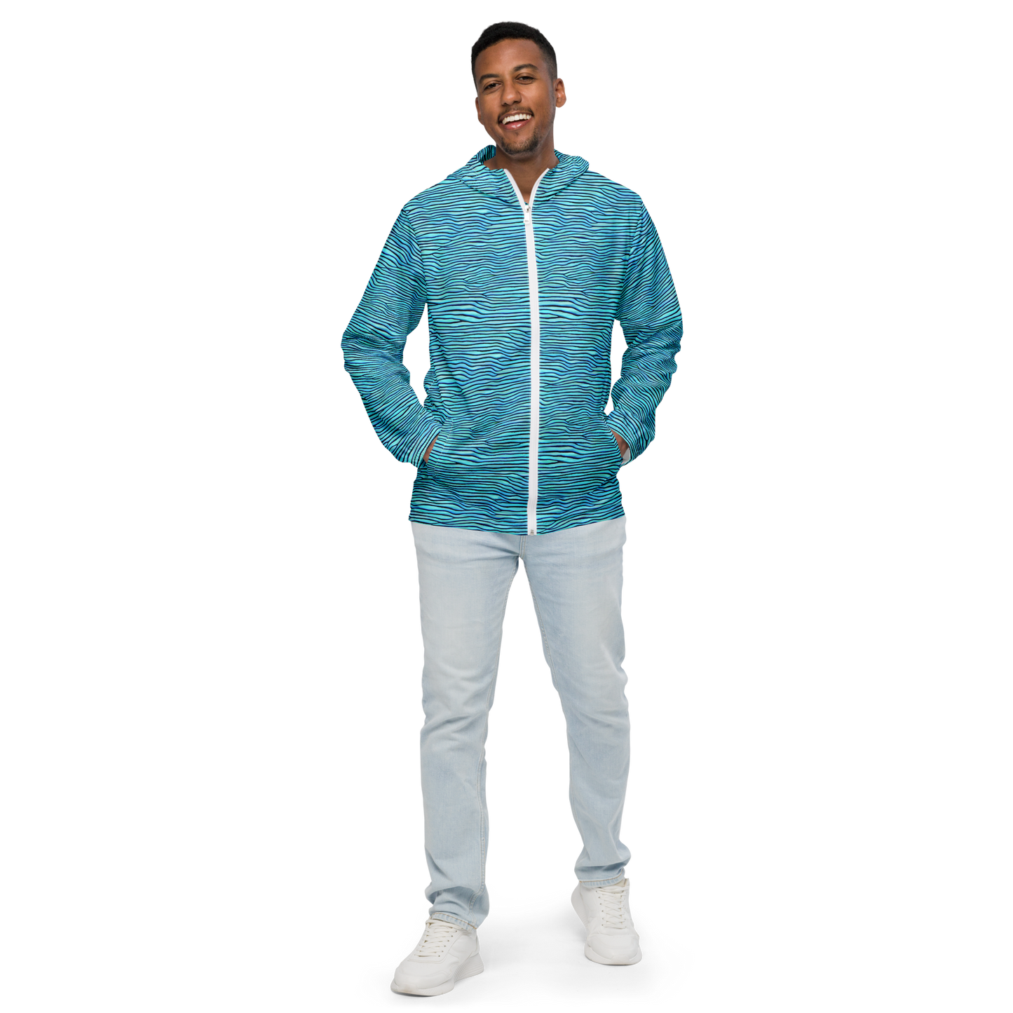 Men's Windbreaker - Aqua Drift