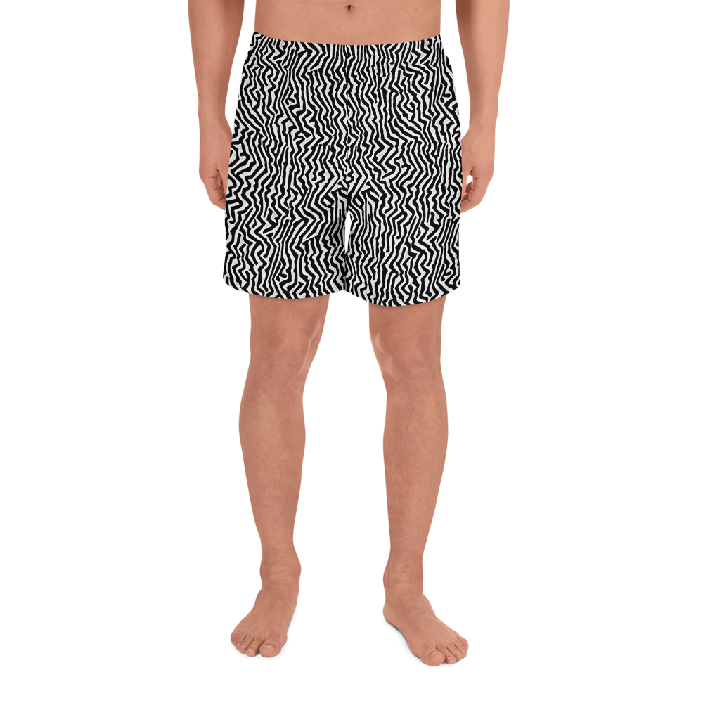 Men's Athletic Shorts - Static Swirl