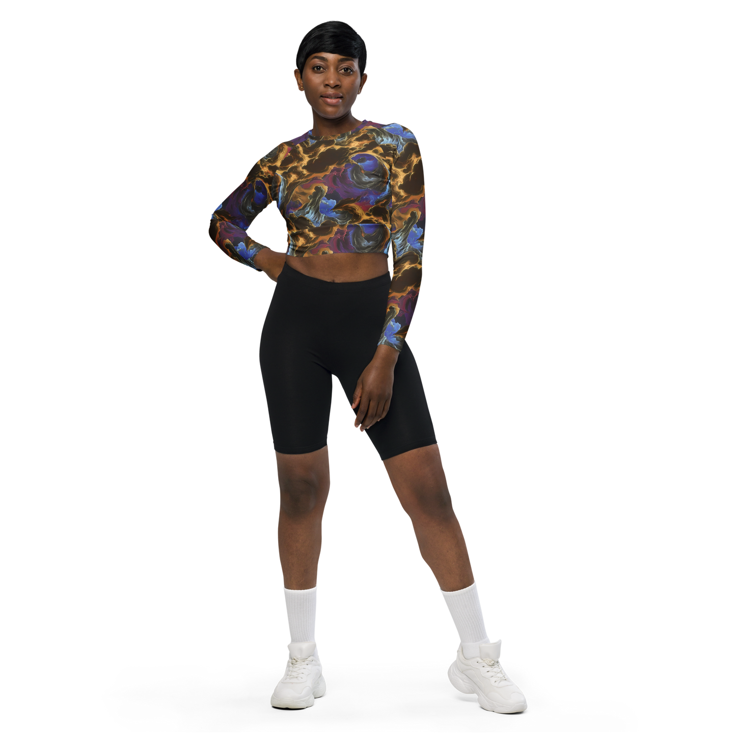 Long Sleeve Crop Top - Vortex Virtue