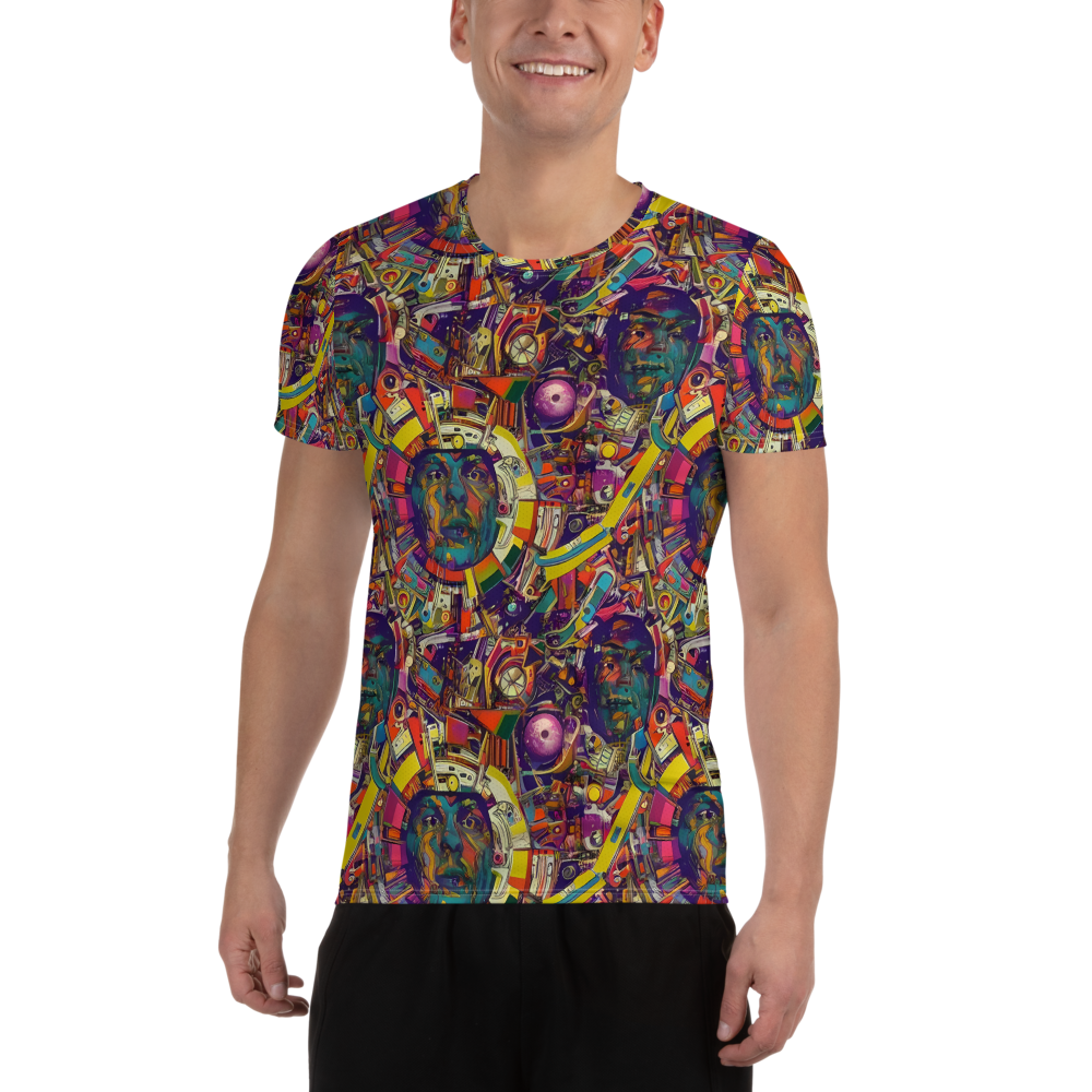 Men's Athletic T-Shirt - Cosmic Collage