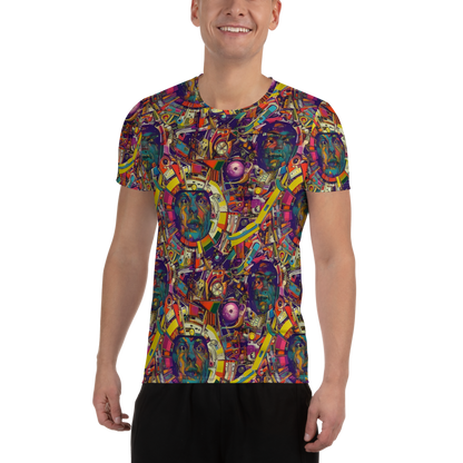 Men's Athletic T-Shirt - Cosmic Collage