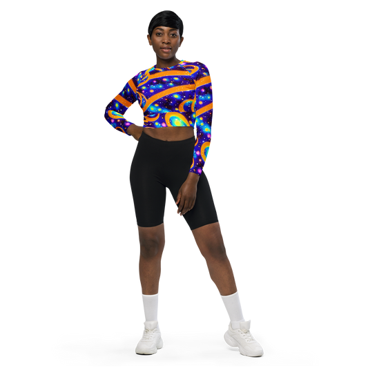 Long Sleeve Crop Top - Epic Orbit