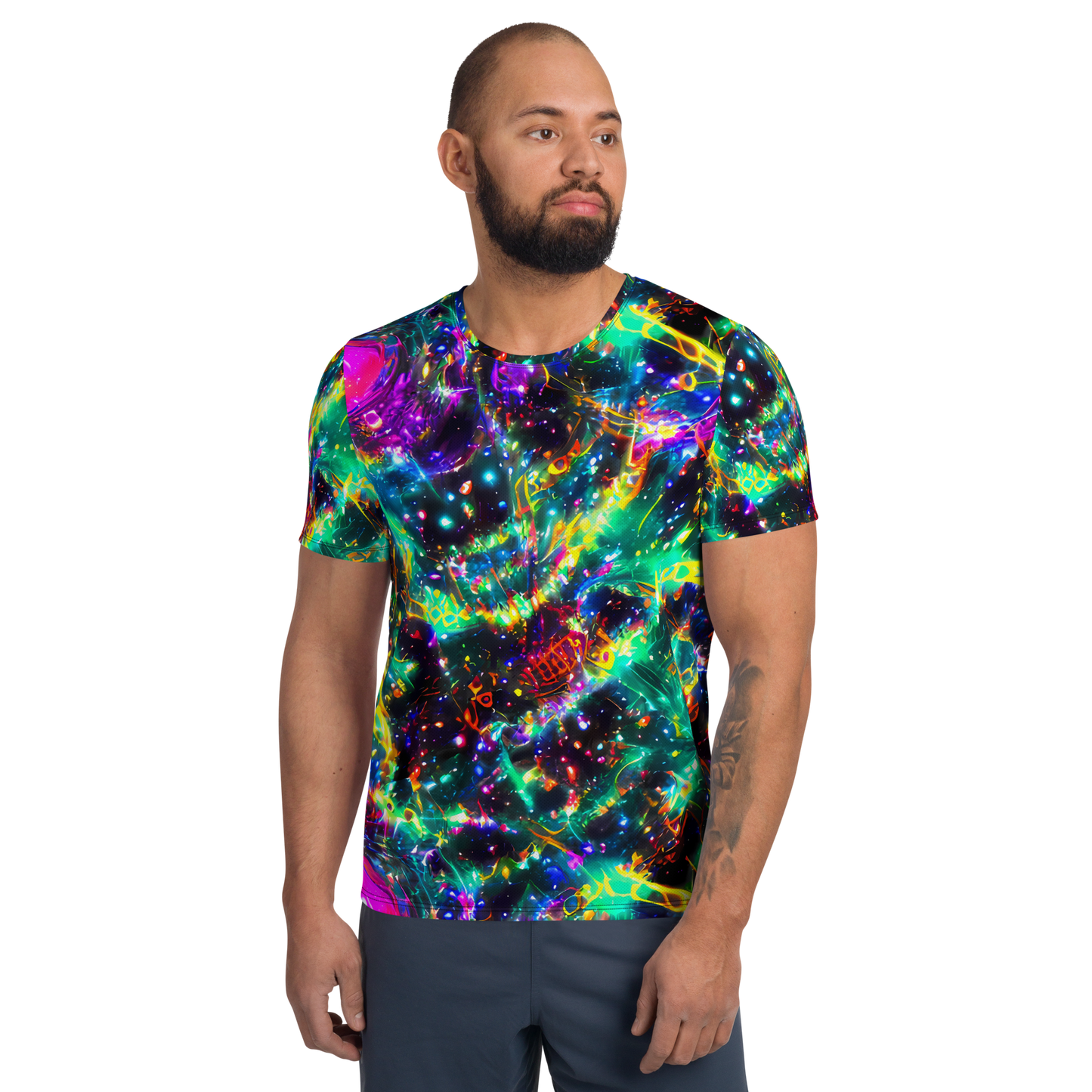 Men's Athletic T-Shirt - Blythe Nebula
