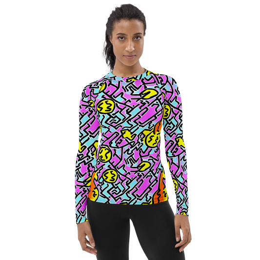 Women's Rash Guard - Punk Doodles