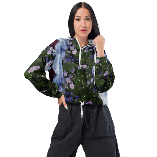 Women's Cropped Windbreaker - Hip, Sharp Focus, Beautiful