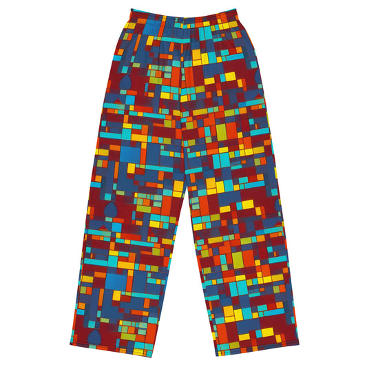 Wide-Leg Pants - Astral Grid