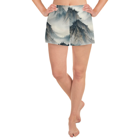 Women’s Athletic Shorts - Misty Peaks