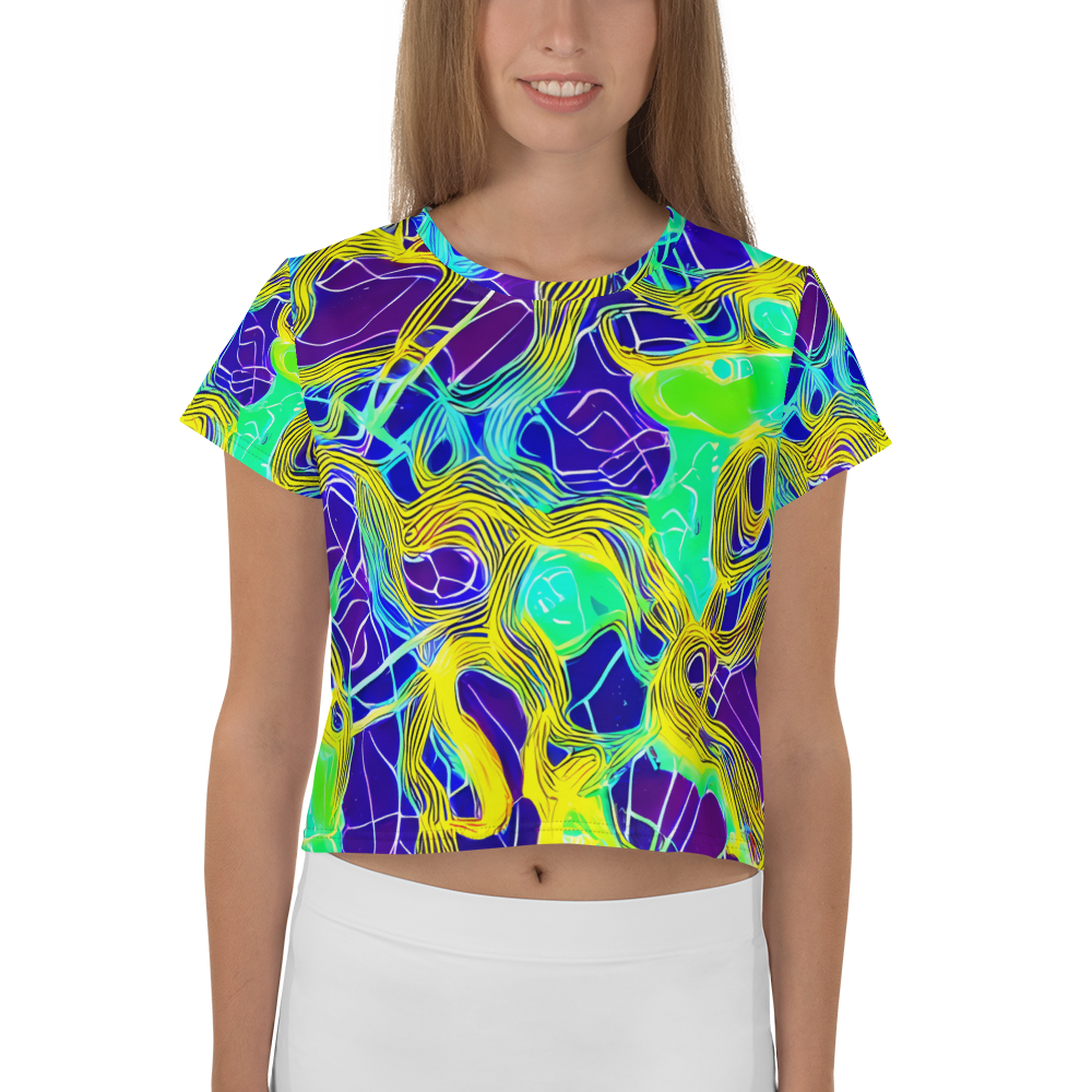 Women's Crop Tee - Neon Jungle Rhapsody