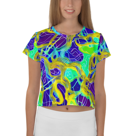 Women's Crop Tee - Neon Jungle Rhapsody