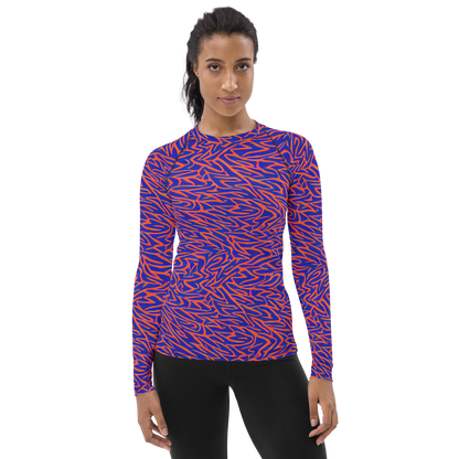 Women's Rash Guard - Sapphire Swirl