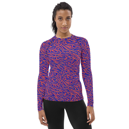 Women's Rash Guard - Sapphire Swirl