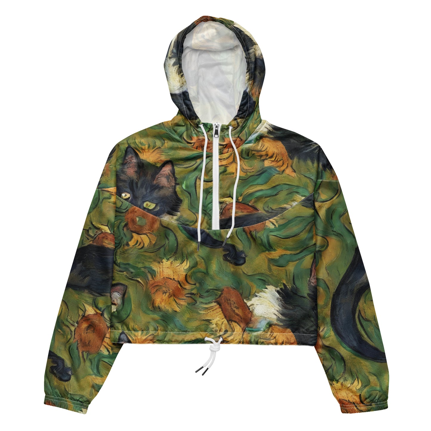 Women's Cropped Windbreaker - Tessellation, Cornelis Saftleven